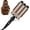 Gold UK Plug, variant on Rupoun 3 Barrel Curling Iron Wand Electric Hair Waver Curler Crimper Styling Tool, Adjustable Temperature (356-410 F), 0.87 inches / 22 mm, EU Plug Gold Edition