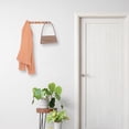 thumbnail image 5 of Unique Bargains Coat Rack Wall Mount Metal Wood Coat Hook for Hanging with 4 Hooks White, 5 of 7