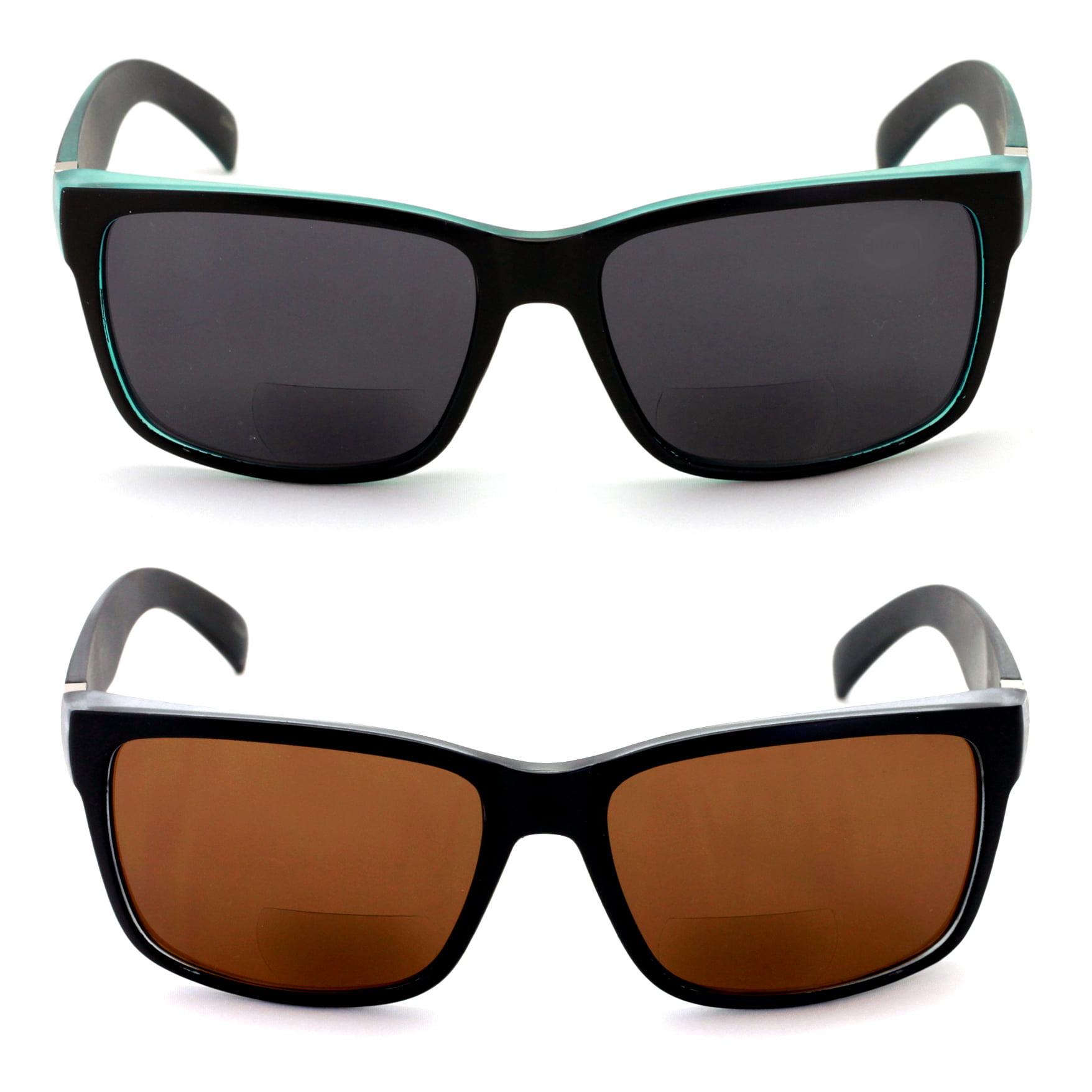 +2.25 Black Reading Sunglasses Sun Readers Glasses Flex Temples UV400 Tinted Smoke Black Lens Mens Womens Retro Classic I-Sential Hard Case & Cloth 