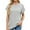 Gray, variant on fatyb Womens Roll up Short Sleeve Crew Neck T Shirts Solid Color Loose Casual Summer Basic Tees Tops