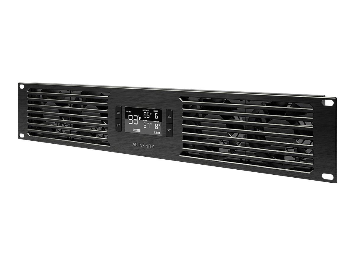 AC Infinity CLOUDPLATE T7-N 2U Rack Mount Cooling Fan Panel - 4 X 80mm Fans, 19 Inch
