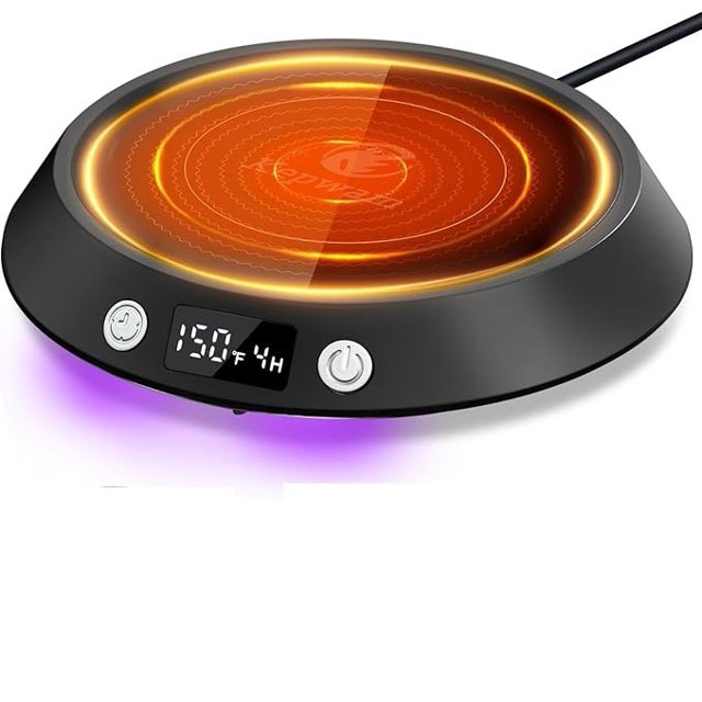 Coffee Mug Warmer Timing Cup Heater Hot Tea Maker Heating Pad Warmer Coaster LED Lights Beverage Tea Milk Warmer 50W ,Fast Heating