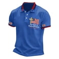 thumbnail image 5 of CONROSES 250Th Anniversary Usa Men's Short Sleeve Polo Shirts Patriotic Usa Flag Graphic Collared Independence Day Polo Shirt for Men 4Th Of July Golf Shirts, 5 of 5