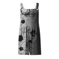 thumbnail image 4 of Femmes Pantalons Femmes Mode Été Décontracté Bretelles Sans Manches Combinaison Gris XL, 4 of 4