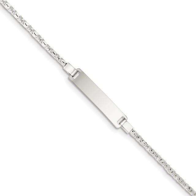 925 Sterling Silver Engraveable Childrens Id Bracelet