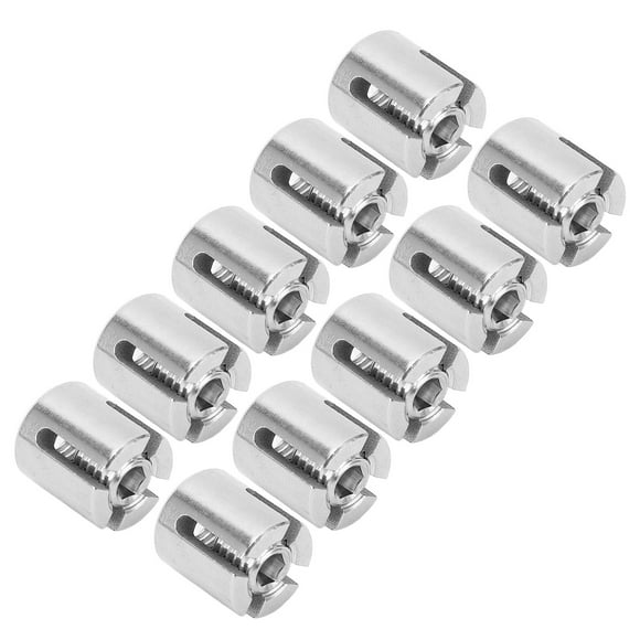 10Pcs Cross Cable Clamps, Stainless Steel Cross Wire Rope Clip Heavy Duty Cable Clips, Wire Railing Clamp Fastener, Wire Rope Cross Clips, Cable Railing Clamp for Wall Wire Trellis