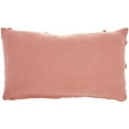 thumbnail image 2 of Mina Victory Life Styles Distressed Diamond 14" x 24" Coral Throw Pillow, 2 of 5