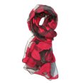 thumbnail image 3 of Wrapables® Sheer Silky Feeling Falling Leaves Long Scarf Wrap Shawl, Red, 3 of 7