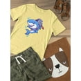 thumbnail image 3 of Cool Cartoon Shark W Jetpack T-Shirt Toddler -Image by Shutterstock,  5 Toddler, 3 of 4