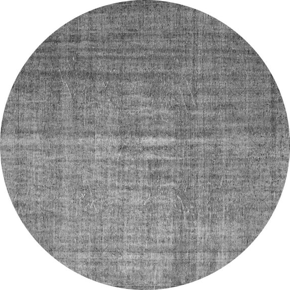 Ahgly Company Indoor Round Abstract Gray Contemporary Area Rugs, 3' Round