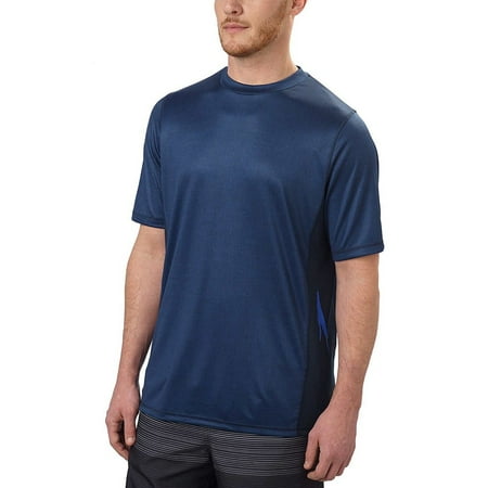 PVH Corp. Speedo Mens Size Medium UPF 50 Short Sleeve Rashguard Swim Tee, New Navy