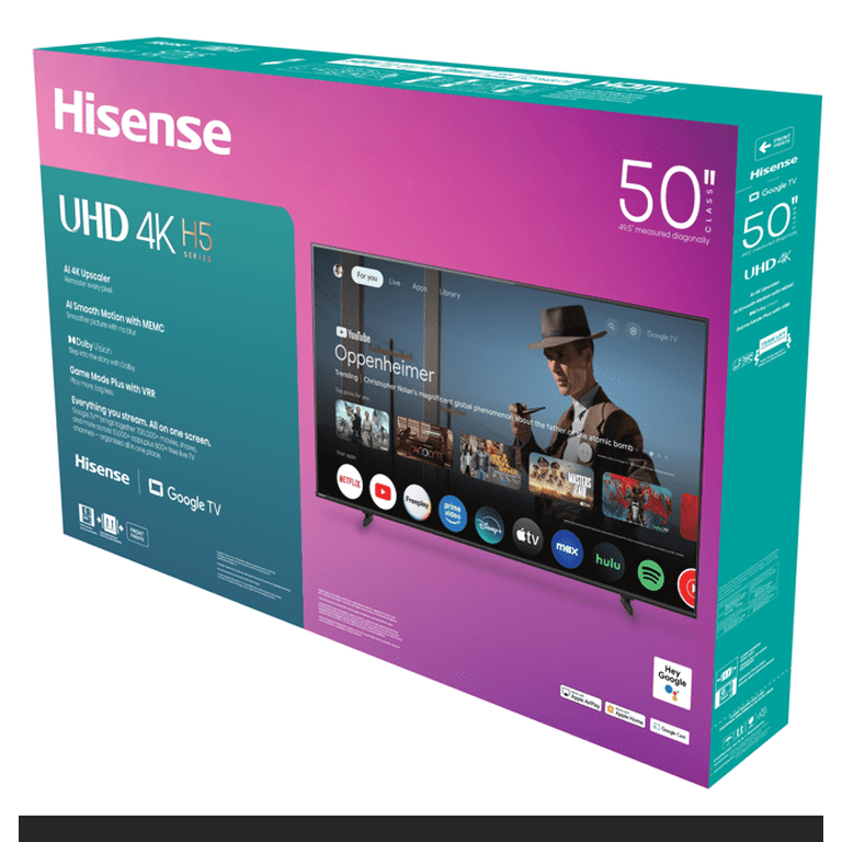 Hisense 50-Inch Class H5 Series 4K UHD HDR Google Smart TV (50H5BG