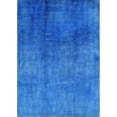 thumbnail image 1 of Ahgly Company Indoor Rectangle Mid-Century Modern Neon Blue Area Rugs, 2' x 4', 1 of 1