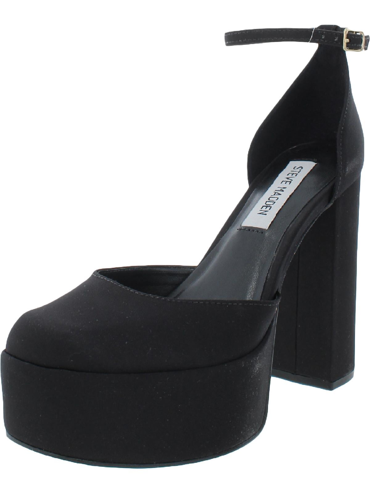 Steve Madden Womens Agata Satin Ankle Strap Platform Heels - Walmart.com