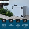 thumbnail image 4 of Weatherables Keystone 1-Sided Heavy Duty Lockable Gate Latch - Nylon Polymer Fence Gate Latch with Self-Latching Gate Lock - Made for Easy Installation on Metal, Wood & Vinyl Fences, Keyed Alike, 4 of 4