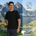 thumbnail image 2 of Men’s UPF 50+ Sun Protection Short Sleeve Shirt Moisture Wicking Tee Running Hiking Outdoor Activities Lightweight Breathable, 2 of 6