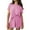 Hot Pink, variant on Seductiva Cotton Pajamas for Women Womens Pajamas 2 Ribbed Knit Short Sleeve Sleepwear Set