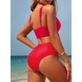 thumbnail image 3 of Top-kevin High Waisted Bikini Sets for Women Swim Suits 2025 Tummy Control Ruched Bikini Two Piece Bathing Suit Swimwear, 3 of 9