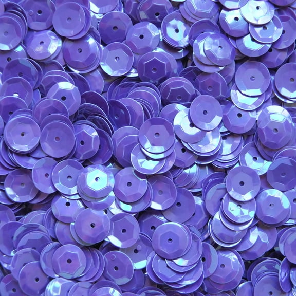 Purple Cup Sequins 8mm Opaque Rainbow Iris Made in USA