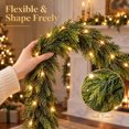 thumbnail image 6 of Norfolk Artificial Soft Rattan Christmas Decoration with Lights, 2.7m Green Plastic Wreath for Indoor and Outdoor Holiday Decor, Safe and Beautiful Design for Festive Atmosphere, 6 of 6