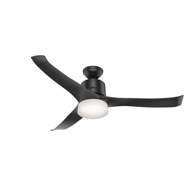 Hunter Wifi 54 Symphony Matte Black Ceiling Fan With Light Kit And Remote Com Hunter Wifi 54 Symphony Matte Black, Hunter Symphony 54 Ceiling Fan
