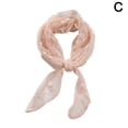thumbnail image 1 of Women Narrow Long Scarf Flower Embroidered Lace Scarf Pure Color Cute Swee, 1 of 8