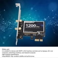 thumbnail image 2 of Dual Band Gigabit PCIE Wireless Network Card for Desktop, 1200Mbps, Bluetooth 4.2, PCIE Wireless Adapter for Laptops, 2 of 4