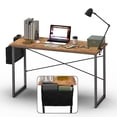 thumbnail image 1 of Patiojoy Bureau d'Ordinateur Industriel de 40 Pouces Table d'Étude et d'Écriture avec Sac de Rangement Brun Rustique, 1 of 6