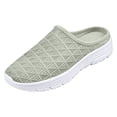 thumbnail image 5 of Rokment Women's Men's Mules Sneakers Wide Width Slip on Walking Shoes Breathable Comfortable Mesh Backless Closed Toe Sandals Summer Fall Light Green Size 8, 5 of 7