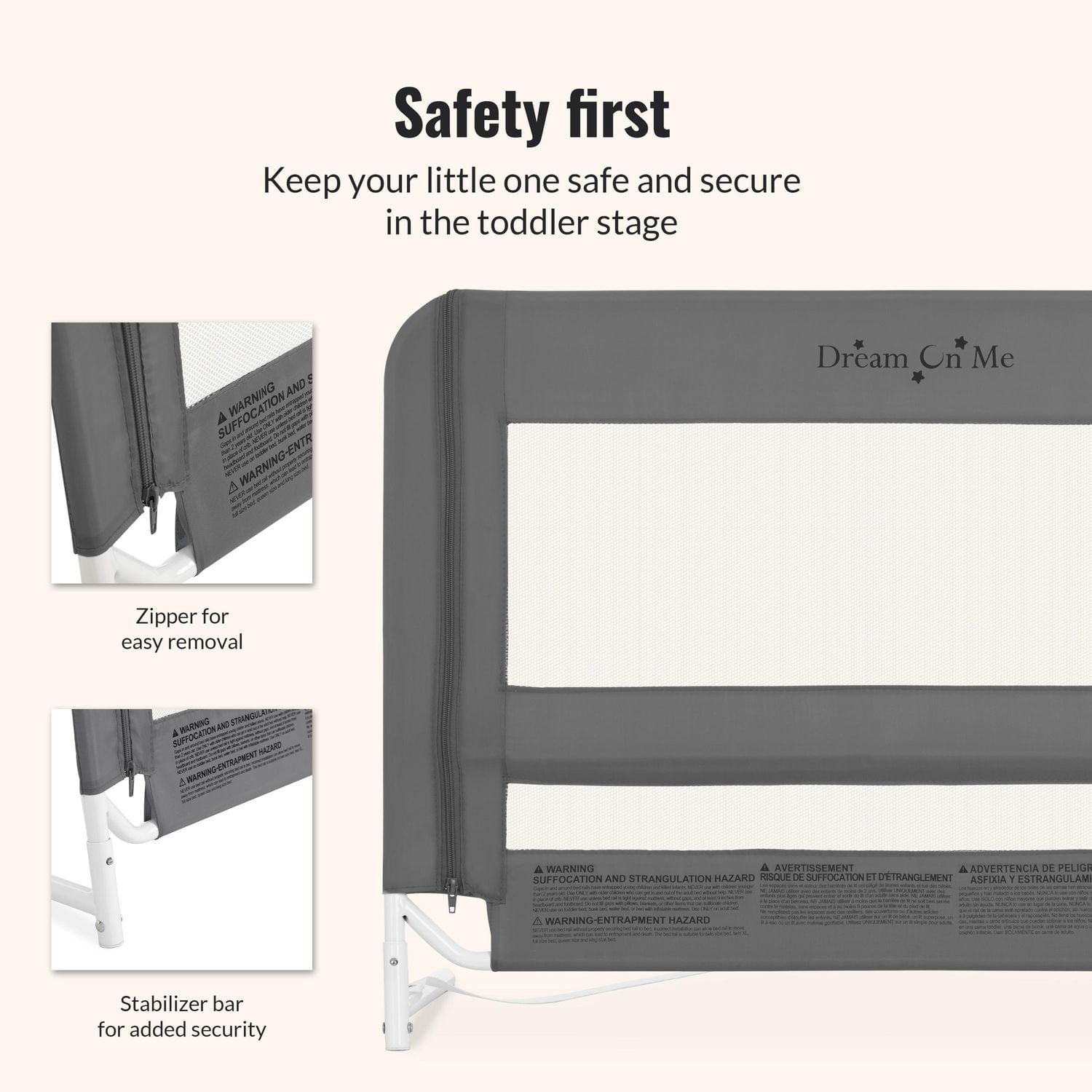 Dream On Me Mesh Security Bed Rail