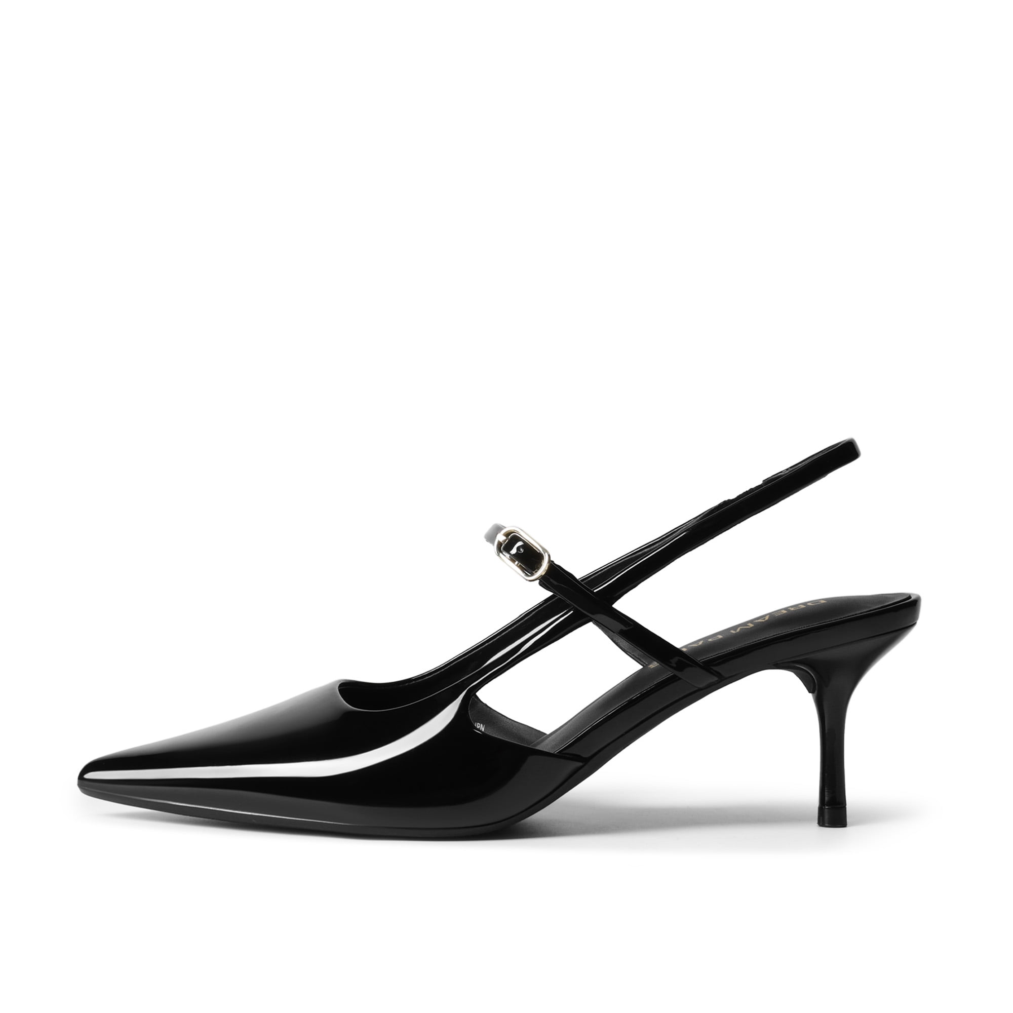 DREAM PAIRS Women's Mary Jane Slingback Kitten Heels 2.36" Kitten Heel, Closed Pointed Toe, Mary Jane Slingbacks, 4mm High-resilience Insole