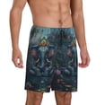 thumbnail image 6 of Mens Pajama Shorts, Exotic Elephant Sleep Shorts Men Pajama Bottoms Lounge PJ Shorts with Pockets, 6 of 6