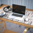 thumbnail image 3 of Long Mouse Pads for Desk,White Christmas Tree Pattern Desk Mats on Top Of Desks, Desk Mouse Pad Extra Large with 3mm Non-Slip Base and Stitched Edge for Gaming,Office,Work,Home 35.4x15.7in, 3 of 5