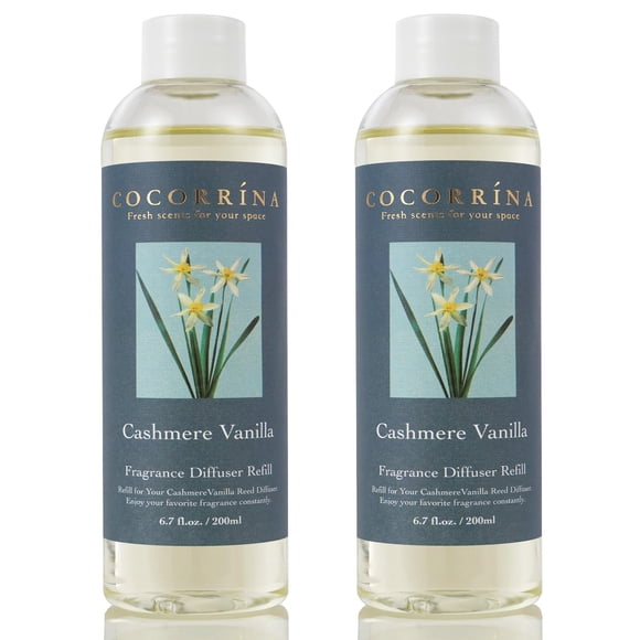 Recambio para difusor Reed COCORRÍNA, cachemir y vainilla, 200 ml, paquete de 2