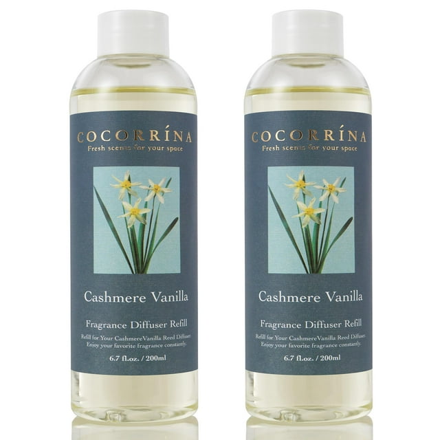 Recambio para difusor Reed COCORRÍNA, cachemir y vainilla, 200 ml, paquete de 2