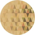 thumbnail image 1 of Ahgly Company Indoor Round Patterned Cinnamon Brown Area Rugs, 7' Round, 1 of 6