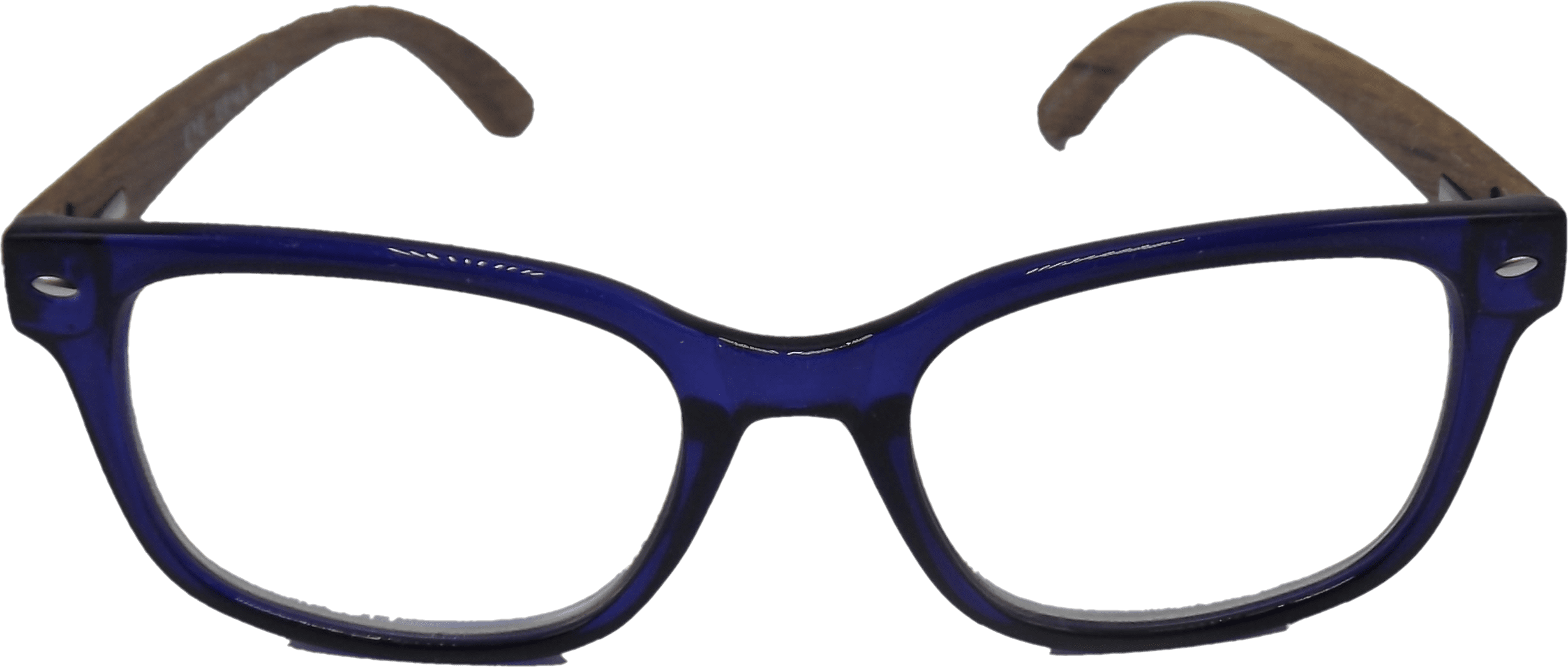 EYEGEMS  Blue Light Blocking Computer  +2.00 Reading Glasses Eco Friendly SustainableDuMu Wood  Blue 6211