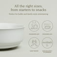 thumbnail image 2 of over&back Rim Serving Bowl - Stoneware Dishes - All-Occasion Place Settings - Perfect for Salads, Pastas, Snacks, and More - 10" x 10" x 3.7" - Semi-Matte White, 2 of 8