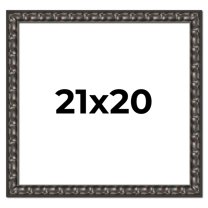 21x20 Frame Black-Brown Medieval Solid Wood Picture Frame | 1.5 Inch Moulding Width | Gotham