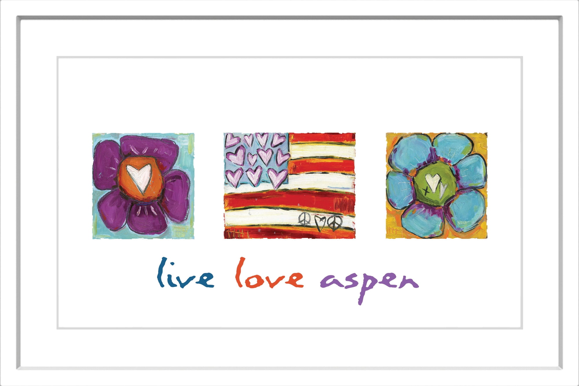 Marmont Hill 'Live Love Aspen' by Tori Campisi Framed Painting Print