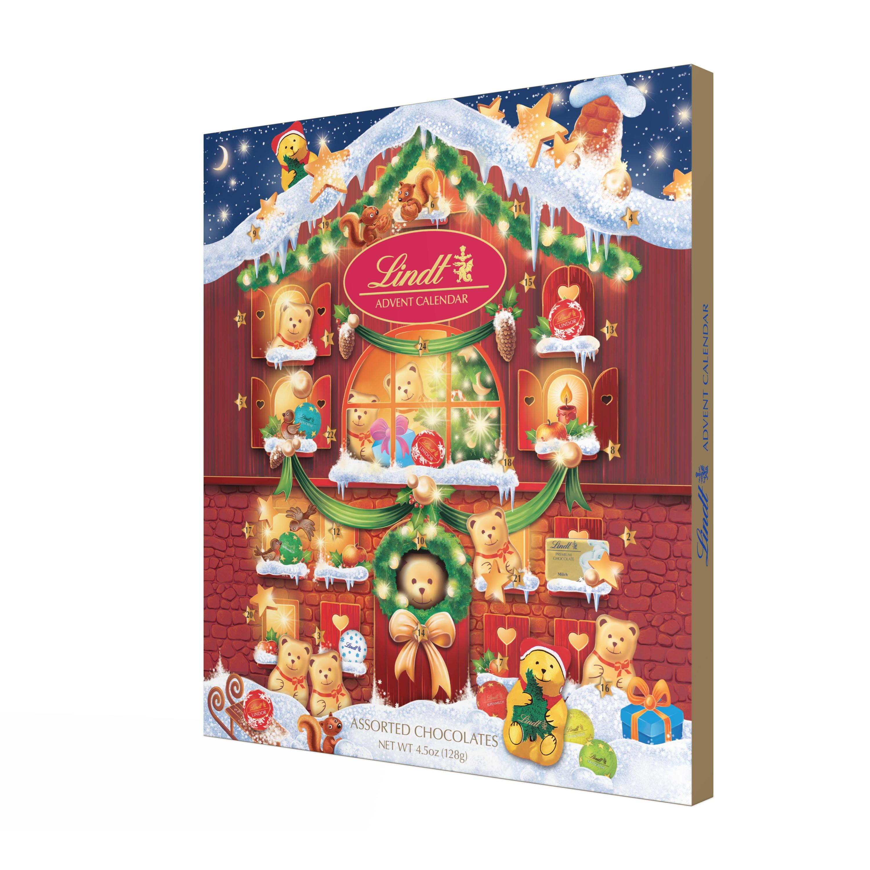 Lindt Holiday Teddy Bear Chocolate Candy Advent Calendar, 4.5 oz. - Walmart.com Lindt Holiday Teddy Bear Chocolate Candy Advent Calendar, 4.5 oz. - Walmart.com