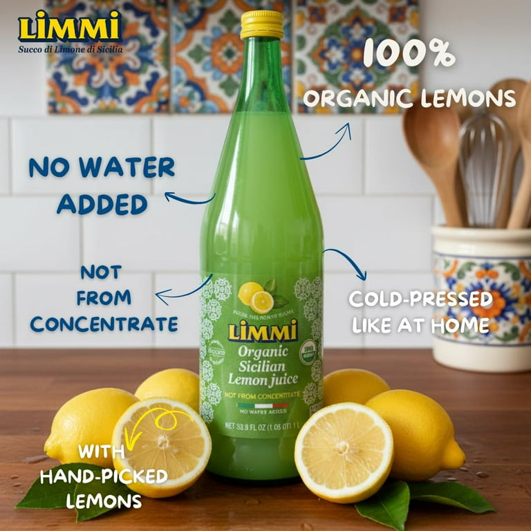 【玄人専用】 黎明の先 LemonLimeリキッド1.0ml H4CBH33 Limmi, Organic Sicilian Lemon Juice, 33.8 fl oz, Not from