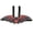 A002- Red, variant on Pet Halloween, Bat Wings for Cat, Bat Wings for Dogs, Cat Halloween, Skeleton Pattern Bat Wing Back Strap Accessory, 2 Sizes S 16X7 in and L 20X8 In, Elastic Adjustable Strap for
