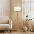 thumbnail image 6 of Brightech Jaxon 60" LED Tripod Floor Lamp with Pleated White Shade, 6 of 11