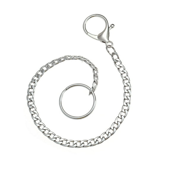 FRCOLOR 32 Cm Keychain Stainless Steel Key Chain Elder 32.00X2.80X2.80CM Silver