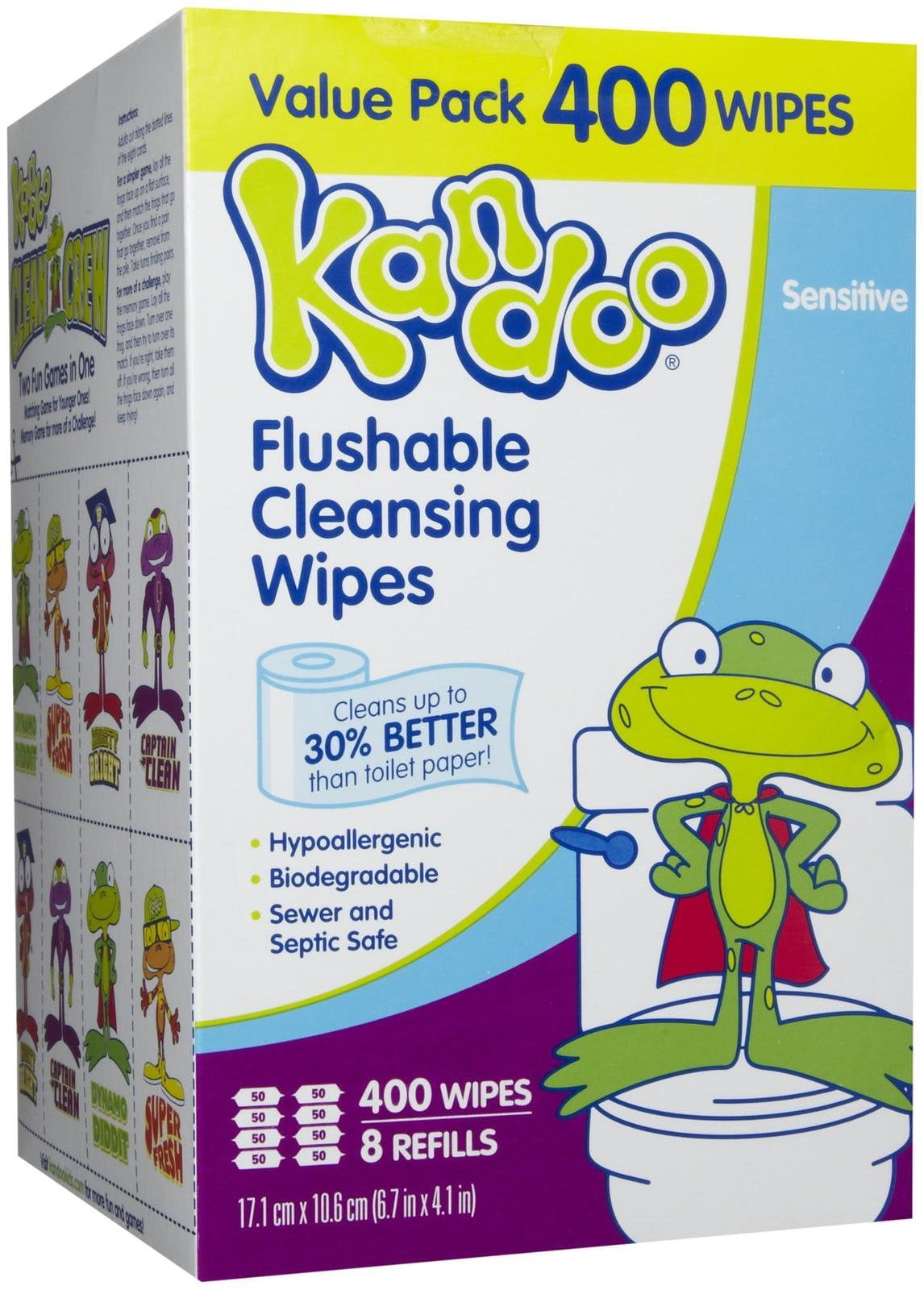 Pampers Kandoo Flushable Toilet Wipes Sensitive Hypoallergenic 400