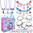 thumbnail image 1 of Kit de fabricación de pulseras con dijes AIPRIDY, 208 piezas, para niñas de 5 a 12 años, 1 of 6