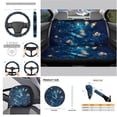 thumbnail image 4 of Uorisanigo Glowing Butterfly Automotive Front and Rear Cushion Covers Steering Wheel Cover Pillowcase for Cars Gear Lever Cover+Hand Brake Cover Water Coaster Easy to Clean 11 PCS, 4 of 7