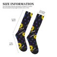 thumbnail image 2 of Compression Socks For Women And Men - Sunflowers Purple Dots Compression Socks Circulation For Workout, 2 of 2