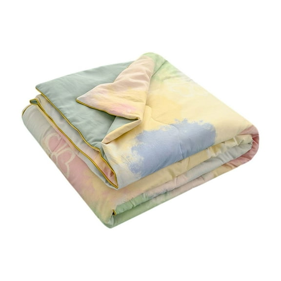 Hiroekza 100% Cotton Quilt Twin Size, Cooling Comforter Twin, Summer Bed Comforter Reversible Cooling Comforter for All Season